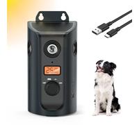 Anti Aboiement Chien avec 3 haut-parleurs, 3 modes réglables Anti Aboiement Chien Ultrason Puissant, 50 FT Ultrason Chien dans 3 directions, Ultrasons à énergie solaire Anti Aboiement avec écran LCD