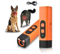 Anti Aboiement Chien Ultrason Rechargeable,Appareil de contrôle Anti-aboiement à ultrasons,Dispositif Anti-Aboiement avec 3 fréquences réglables, Lampe de Poche LED