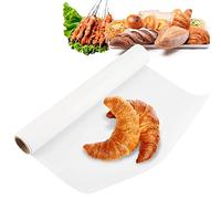 Anti Adhésif Papier Parchemin Blanc, Papier Sulfurisé en Silicone pour Cuisson, Rouleau Idéal pour BBQ, Pique-Nique et Tapis de Table