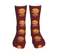 Anti-Ampoules Chaussettes Courtes Journée nationale du hot-dog Hommes Socquettes Respirantes Chaussettes Sport pour Handball Basketball Courir 40cm