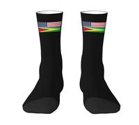 Anti-Ampoules Homme Chaussettes, Drapeau de l'amitié américaine, Socquettes de Sport Durable Chaussettes de Sports pour Courir Training 40cm