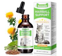 Anti Boule de Poil Chat, La Balle de Cheveux du Chat soutient Les Gouttes - Aide à gérer Les Poils de Votre Pets, Contient des ingrédients naturels et des vitamines - Cat Grass Flavor