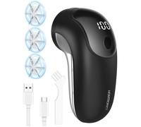 Anti Bouloche Électrique,[Type-C+Écran LED] Homtronics Rasoir Électrique à Bouloches,pour Laine Vêtements Canapés Couvertures,Noir