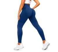 Anti Cellulite Leggings for Women, 3D Compression High Waist Tummy Control Butt Lifting Scrunch Workout Yoga Pants (Navy Blue,Grand)
