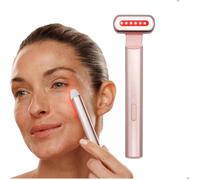 Anti Cernes Appareil - Soin Integral du Regard :Stylo & Serum Activateur, Rajeunissement Cutané Par Lumière Rouge Et Bleue (Rose)