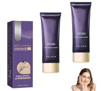 Anti-cernes couvrant, crème anti-cernes longue tenue, anti-transpiration, couvrante, pour les jambes, waterproof, sans transfert, cache-tatouage, hydratant, teint uniforme, brillance naturelle (2pcs)