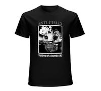 Anti Cimex Victims of A Bombraid Merch Swedish Crust Punk Rock Men's T-Shirt Unisex Black Cotton Hip Hop Print Tee Shirts L