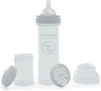 Anti-Colic Bottle 330ml With Milk Powder Container And Blender-Quick Flow Silicone Nipple-Bpa Free-Ideal For Babies From 4 Months-White