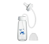 Anti Colic kids Bottle - Hands Free Wide Neck Silicone Feeder | Fast Flow Nursing Bottle, Leakproof Sippy Cup | Adjustable Nipple Straw for Daycare Travel Home Bedroom Nighttime