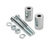 Anti-Collision Protection Support D'adaptateur D'extension De Réglage De La Hauteur du Guidon De Moto pour Harley Touring Softail Et Dyna. Contre Les Chutes(Chrome)