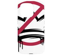 Anti Crown Graffiti Symbole Rouge Couronne Noire Urban Coque pour iPhone 15 Pro