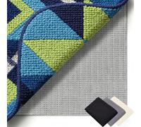 Anti Derapant Tapis 110 x 122 cm Réutilisable et sans Odeur, Découpable, Lavable, Taille Personnalisable, Antidérapant Tapis Stopper pour Tous Types de Sols, Gris Brun