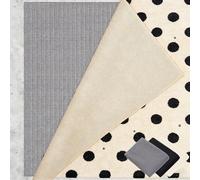 Anti Derapant Tapis 120 x 170 cm Réutilisable et sans Odeur, Découpable, Lavable, Taille Personnalisable, Tapis Antidérapants pour pour Tous Types de Sols, Gris Brun