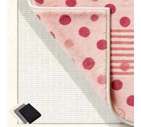 Anti Derapant Tapis 120 x 170 cm Réutilisable et sans Odeur, Découpable, Lavable, Taille Personnalisable, Protection de Tapis Antidérapante pour Tous Types de Sols, Blanc