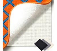 Anti Derapant Tapis 120 x 170 cm Réutilisable et sans Odeur, Découpable, Lavable, Taille Personnalisable, Tapis de Coussin de Sol Imperméable pour Tous Types de Sols, Blanc