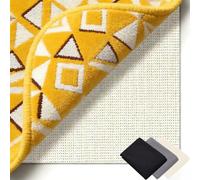 Anti Derapant Tapis 120 x 170 cm Réutilisable et sans Odeur, Découpable, Lavable, Taille Personnalisable, Protection de Tapis Antidérapante pour Tous Types de Sols, Blanc