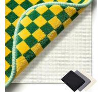 Anti Derapant Tapis 120 x 170 cm Réutilisable et sans Odeur, Découpable, Lavable, Taille Personnalisable, Tapis de Coussin de Sol Imperméable pour Tous Types de Sols, Blanc