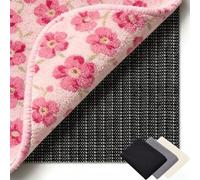 Anti Derapant Tapis 120 x 170 cm Réutilisable et sans Odeur, Découpable, Lavable, Taille Personnalisable, Tapis de Coussin de Sol Imperméable pour Tous Types de Sols, Noir