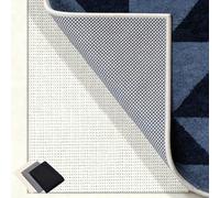Anti Derapant Tapis 120 x 170 cm Réutilisable et sans Odeur, Découpable, Lavable, Taille Personnalisable, Tapis Antidérapants pour pour Tous Types de Sols, Blanc