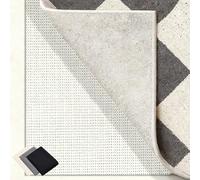 Anti Derapant Tapis 120 x 170 cm Réutilisable et sans Odeur, Découpable, Lavable, Taille Personnalisable, Tapis Antidérapants pour pour Tous Types de Sols, Blanc