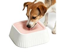 Anti-déversement for Chiens | 1100 ML sans Goutte | Eau Lente for Chiens avec Base antidérapante | Bol for Chien à Alimentation Lente, Caisse de Voiture au Sol, Voyage sur la Route(Pink)