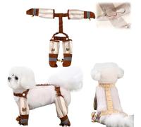 Anti Dirt Pants for Dogs, Dog Suspender Boots, Waterproof Dog Shoes Leggings, Adjustable Anti-Slip Paw Protector for Rain Snow Walking Hiking, for Small Medium Large Dogs (Stripe, M)