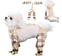 Anti Dirt Pants for Dogs, Outdoor Dust-Proof Dirty-Proof Dog Suspender Boots, Adjustable Anti-Slip Boots Belly Protector for Hiking Walking