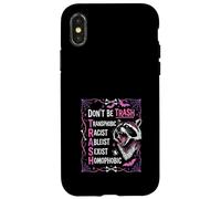 Anti Discrimination Raton Laveur Gothique Égalité Art Coque pour iPhone X/XS