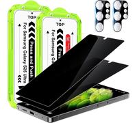 Anti-Espion pour Samsung Galaxy S25 Ultra Protection D'¿¿cran, 2+2 Pi¿¿ces PET Film Ecran Privacy Screen Protector S25 Ultra, et 2x Verre Tremp¿¿ Camera Objectif Protecteur, 6,8 Pouces