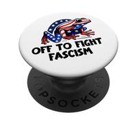 Anti Fascism Frogs Against Fascism Frog Off to Fight Fascism PopSockets PopGrip Adhésif