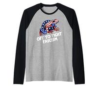 Anti Fascism Frogs Against Fascism Off to Fight Fascism Frog Manche Raglan