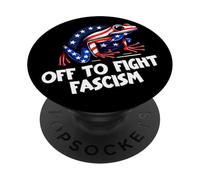Anti Fascism Frogs Against Fascism Off to Fight Fascism Frog PopSockets PopGrip Adhésif