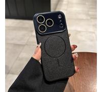 Anti-Fingerprint Magnetic Phone Case for 12-17 Series, Solid Color Matte Magnetic Case for iPhone 17 Pro Max, Anti-Scratch Shockproof Protective (Black,16)