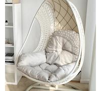 Anti-fouling Coussin épais for Fauteuil Suspendu, Style Nordique, en Polyester, polypropylène et Coton, for hamac ou Dossier de Chaise Simple.(Beige)