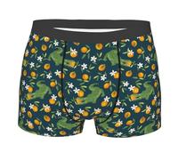 Anti-Frottement Caleçon Boxeur Hommes Imprimé Crocodile et Oranges Caleçon Anti-Irritation Boxers S