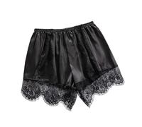 Anti Frottement Cuisse Femme Short Pantalon court d'été en dentelle for femmes, Anti-frottement, pantalon de sécurité court, peut porter à l'extérieur, Short ample sous la jupe Pour Boxer(Black,XL)