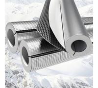 Anti-Gel Isolante De Tuyau Et Calorifuge ID 22-110mm Manchon Isolation En Papier D'aluminium Semi-fendue Tube Mousse Pour Tuyaux D'isolation Extérieurs Chauffage et Sanitaire(ID34mmxT15mmxL95cm)