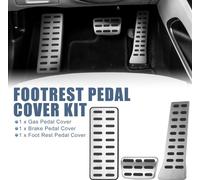 Anti Glissement Voiture Frein Gaz Accélérateur Pied Pédale Patins Trousse Argenté