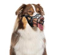 Anti-Gourmandise en Silicone Museliere pour Chiens Long Museau de 12-20 Kg Anti Aboiement，Laissez Votre Chien Respirer, Noir