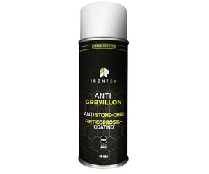 Anti-Gravillon Noir Protection Bas de Caisse 400ml - IRONTEK | IT129 | Fort Pouvoir adhérent | Formule Professionnelle | Anti-Corrosion & Insonorisant | Peut être Peint | Made in France