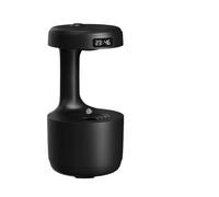 Anti Gravity Water Drop Humidifier, Rain Humidifier, Backflow Aroma Diffuser, Large Capacity, Cool Mist Air Humidifiers with Night Light for Home Bedroom Office (Black)