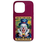 Anti-Guerre Iran Protest Clown Fake News Satire Coque pour iPhone 13 Pro