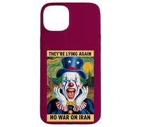 Anti-Guerre Iran Protest Clown Fake News Satire Coque pour iPhone 15 Plus