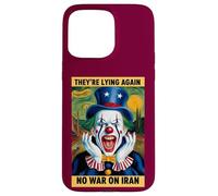 Anti-Guerre Iran Protest Clown Fake News Satire Coque pour iPhone 15 Pro Max