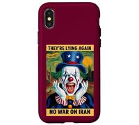Anti-Guerre Iran Protest Clown Fake News Satire Coque pour iPhone X/XS