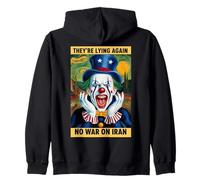 Anti-Guerre Iran Protest Clown Fake News Satire Sweat à Capuche