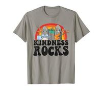 Anti-harcèlement Rainbow Hippie Music Teacher Kindness Rocks T-Shirt