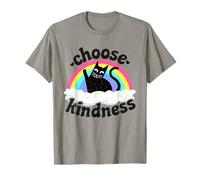 Anti-Intimidation Rainbow Peace Kind Hippie Cat Choisissez la gentillesse T-Shirt