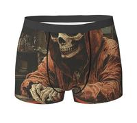 Anti-Irritation Caleçon Boxeur Hommes Grim Reaper Drôle Billard Vintage Boxers Ceinture Élastique sous-Vêtement S