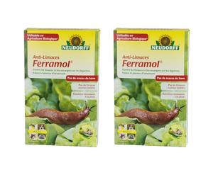 Anti-Limaces Ferramol - Protection contre les escargots dans jardin et potager. Approprié pour l'agriculture biologique et sans danger aux animaux domestiques - 2x1kg